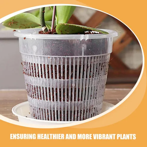 Vista 7 de Xmas 3 Pcs Orchid Pots with Holes, PP Ventilated Planters