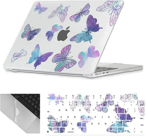Vista 24 de Se7enline Funda compatible con MacBook Neo de 13 pulgadas 2026 A3404, diseño estético, bonita carcasa rígida femenina, cubierta de teclado