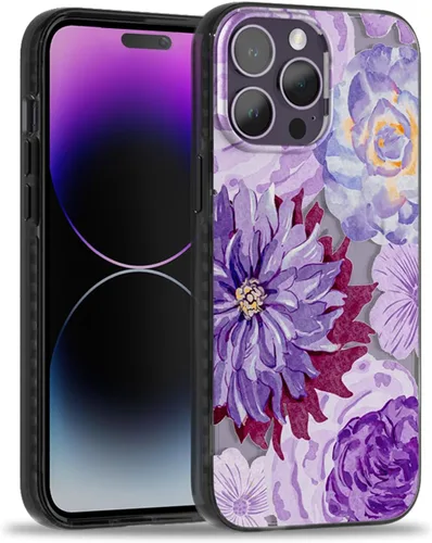 Vista 36 de SCORPIFY Funda para iPhone 14 Pro Max con diseño iridiscente de mariposa azul, bonita funda transparente para mujeres y niñas