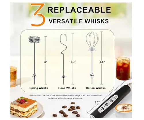 Vista 4 de Espumador de leche recargable USB.