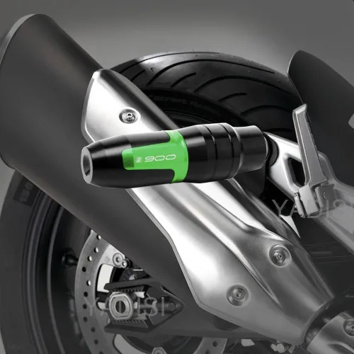 Vista 12 de Para Kawasaki Z900 Z 900 2017 2018 2019 motocicleta CNC aluminio Marcos Crash Pads escape deslizadores protector de choque con logo Titanio