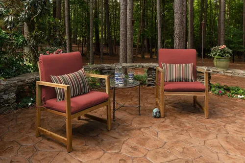 Vista 4 de Sunbrella - Cojín de tela para asientos profundos para patio, 44 x 22 pulgadas, con bisagras (asiento + respaldo) – Reemplazo de cojín para silla