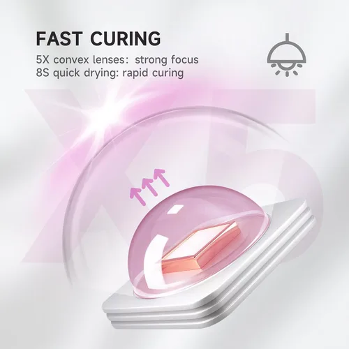 Vista 4 de Halmai Lámpara de uñas UV de mano para esmalte de gel, mini luz roja portátil con LED, secadora USB recargable inalámbrica, herramienta de salón