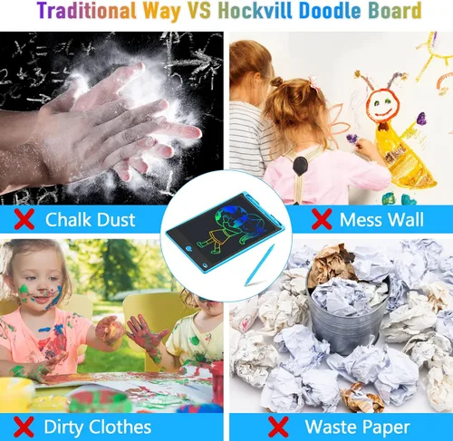 Vista 8 de Hockvill: Tableta de escritura LCD para niños de 8.8 pulgadas, juguetes para niñas y niños, pizarra para dibujar para niños de 3, 4, 5, 6, 7 años