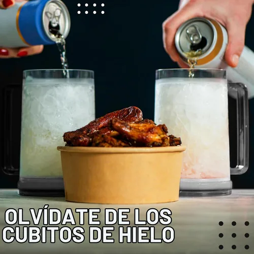Vista 10 de Tazas de cerveza para congelador con gel, juego de 4, tazas congeladas de Transparente