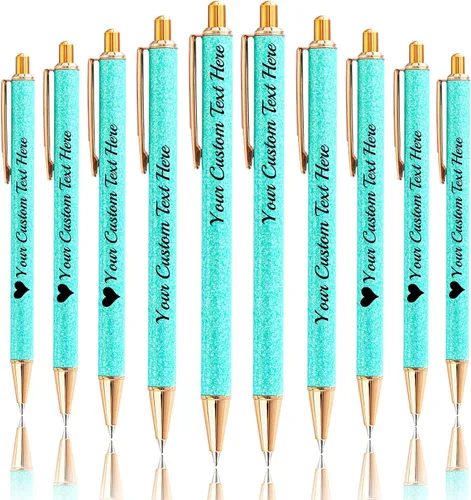 Vista 69 de Bolígrafos de purpurina personalizados con nombre impreso, bolígrafo personalizado con barril de metal, retráctil, bonito y elegante, regalos