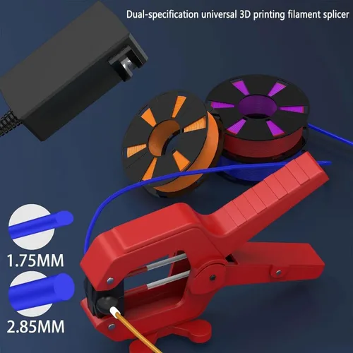 Vista 3 de 3D Filament Welder, 1.75Mm/2.85Mm Connector Tool, 240℃ Temperature, Consumables Splicer, Repair Broken Filaments for Pla, Abs, Petg, TPU, Pc, Pp