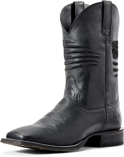 Vista 5 de Botas Ariat Circuit Patriot Western para hombre Bar parte superior café