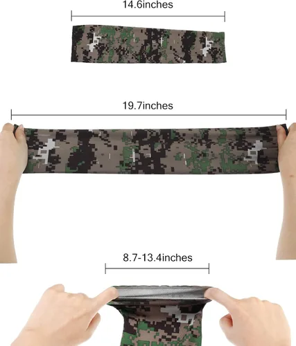 Vista 6 de 8 pares de mangas de enfriamiento unisex con protección UV para brazo de seda de hielo