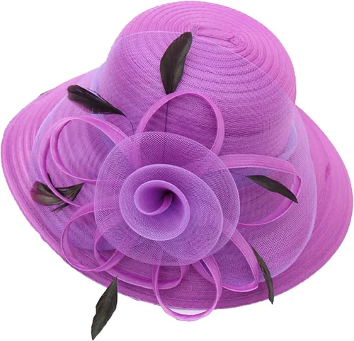 Vista 21 de seven wolves Sombrero de sombrero de iglesia Derby para mujer, sombrero de ala ancha para el sol beige B