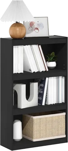 Vista 18 de Furinno Jaya - Estantería moderna de 3 niveles con estante ajustable, estantería con estante abierto, 9.5 x 24.5 x 40.3 pulgadas, para organización