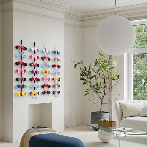Vista 7 de Nuolich Soporte para diadema de orejas de ratón, organizador vertical de lunares, para colgar en la pared, decoración de accesorios para el cabello