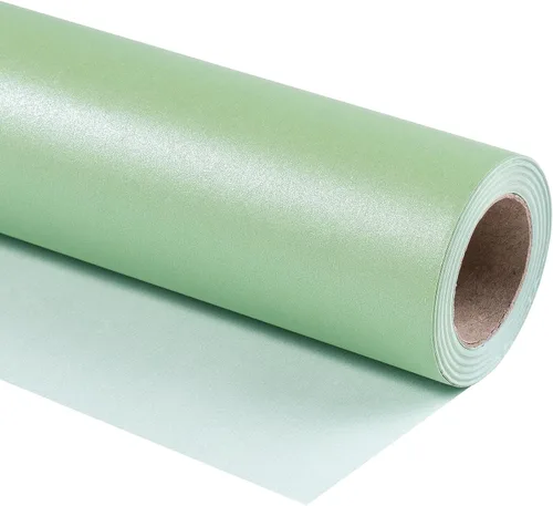 Vista 24 de RUSPEPA Papel de regalo negro mate, color liso perlado, papel lustre perfecto para bodas, cumpleaños, Navidad, baby shower, 17 pulgadas x 32.8 pies