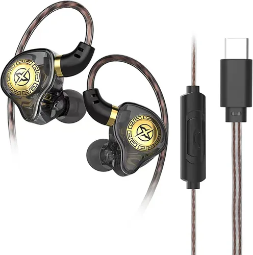 Vista 14 de FEDAI Auriculares con monitor de oído X1, auriculares con cable de sonido superior 1DD, auriculares profesionales con aislamiento de sonido