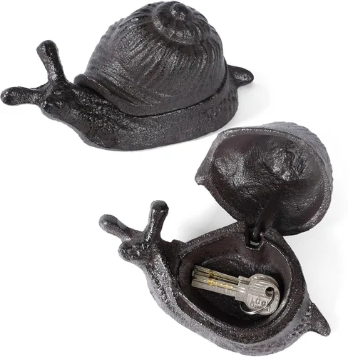Vista 11 de Llavero de tortuga de hierro fundido, decorativo para interiores y exteriores, para jardín, patio, joyas, baratijas, cajas fuertes de desviación