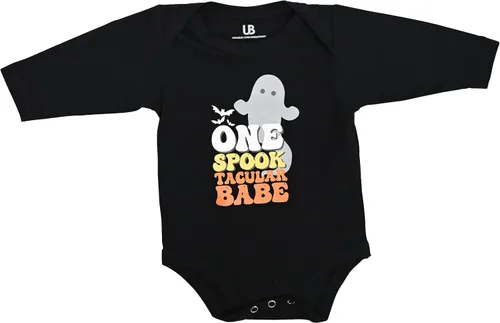 Vista 3 de Traje unisex de 2 piezas bordado Haunt It Layette para bebé, Haunt It