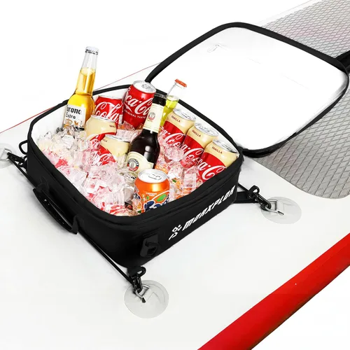 Vista 10 de MORXPLOR Bolsa térmica impermeable de PVC para paddleboard, 12 latas, enfriador aislado suave para paddleboard, camping, kayak