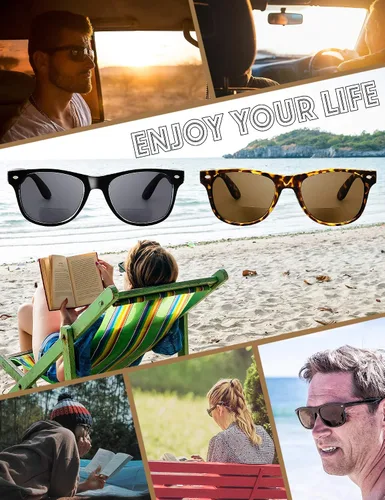 Vista 5 de The Fresh Lentes de sol de lectura bifocales cómodos y elegantes con bisagra de resorte para lectores de sol