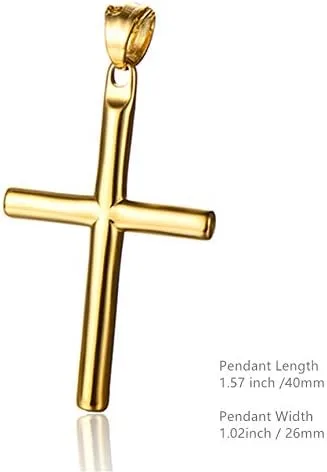 Vista 4 de FZTN Jewelry Cadena de eslabones cubanos para hombre y mujer, de 0.118in, chapado en oro de 18 quilates, joyería de moda, para llevar solo