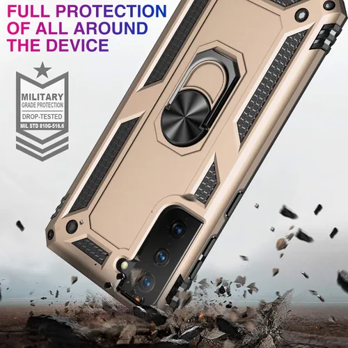 Vista 2 de Funda para Samsung Galaxy S21 5G resistente con protector de pantalla integrado, armadura dura, funda anticaída militar para Samsung S21 5G 6.2 2021