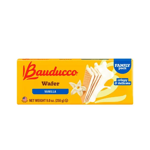 Vista 18 de Bauducco Galletas de oblea, chocolate y avellana, porción individual, 14.1 onzas (paquete de 10), obleas crujientes envueltas individualmente