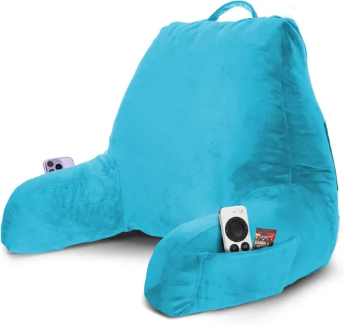 Vista 58 de Nestl Almohada de lectura para niños y adolescentes con espuma viscoelástica triturada, almohadas de respaldo para leer, ver y jugar, uso