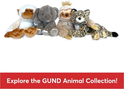 Vista 8 de GUND Peluche Chai Elefante, animal de peluche prémium para edades de 1 año en adelante, gris, 10 pulgadas