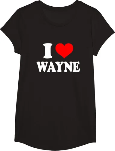 Vista 3 de Wayne - Camiseta I Heart Wayne - I Love Wayne, Negro, S