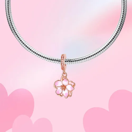 Vista 2 de Dije colgante de corazón, plata de ley 925 pulseras y collares, dijes de abalorios, regalo de joyería para mujeres, familiares y amigas