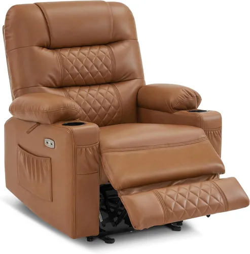 Vista 13 de MCombo PR621 Silla reclinable eléctrica de gravedad cero con calor y masaje PR621 (negro) Gravedad cero de 155°, puertos de carga USB y tipo C