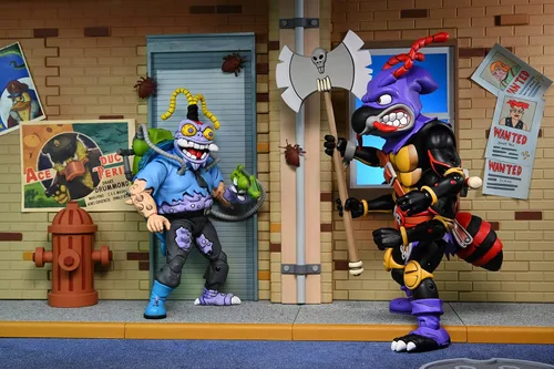 Vista 3 de NECA Teenage Mutant Ninja Turtles - Juego de figuras de acción coleccionables de Antrax & Scumbug de 7 pulgadas