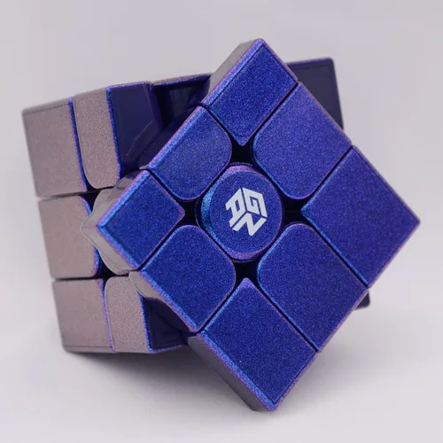 Vista 4 de Bukefuno GAN Mirror M UV 3x3 Speed Cube 2022 Rompecabezas magnético cubos de color morado (versión UV)