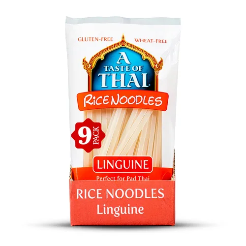 Vista 9 de A Taste of Thai Fideos de Arroz Fettuccine (Corte Recto) Sabor Tailandés de Calidad de Restaurante en Minutos Vegano, Sin Gluten, Sin Trigo, Sin