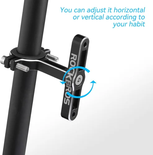 Vista 8 de ROCKBROS Adaptador de jaula de botella de bicicleta, manillar de bicicleta, soporte de botella de agua, soporte de botella de aluminio ajustable