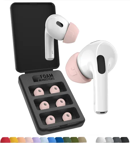 Vista 20 de Foam Masters - Almohadillas de espuma viscoelástica ultra premium para AirPods Pro de 1ª y 2ª generación 3 pares Nueva versión Ajuste seguro