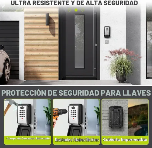 Vista 5 de BKNOOU Caja impermeable del bloqueo de llave, caja dominante del soporte