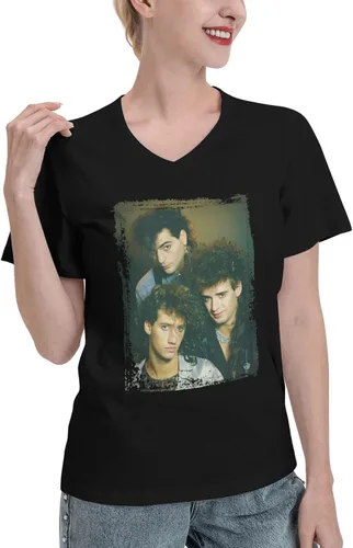 Vista 2 de Soda Stereo - Camiseta de manga corta con cuello en V para mujer