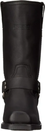 Vista 2 de Ad Tec RIDETECS - Botas de motocicleta de cuero aceitado resistente de 13 pulgadas, color negro, impermeables, puntera suave y tacón para hombre