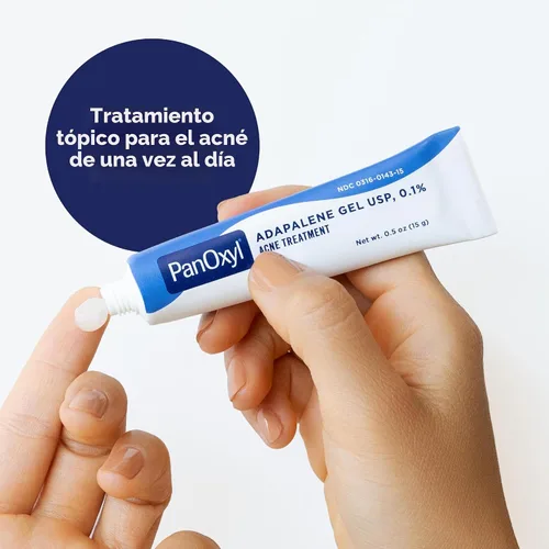 Vista 6 de PanOxyl Adapalene - Gel sin enjuague al 0.1%, tratamiento de acné con gel retinoide, suministro para 30 días, piel propensa al acné, sin aceite, sin