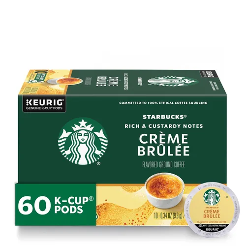 Vista 33 de Cápsulas de café K-Cup de Starbucks, café con sabor caliente o helado, caramelo, 10 cápsulas Keurig Cápsulas K-Cup 100% Arabica para cafeteras