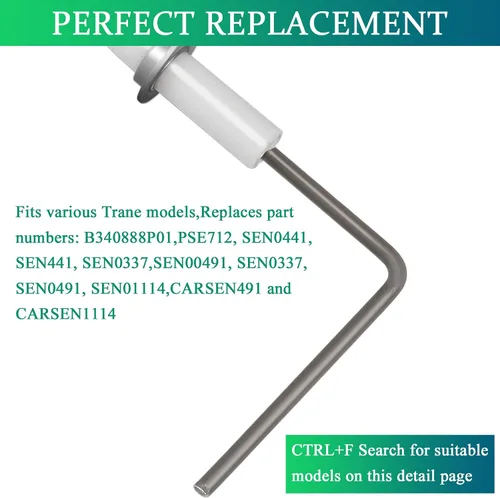 Vista 5 de SEN1114 SEN01114 Sensor de llama del horno compatible con horno Trane American Standard nikrothal 80 Sen0491 Sen00491 LUXRILIX