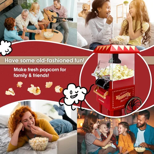 Vista 6 de Máquina de palomitas de maíz, kit de máquina de palomitas de maíz de aire caliente, caja de regalo, máquina portátil para hacer palomitas de maíz