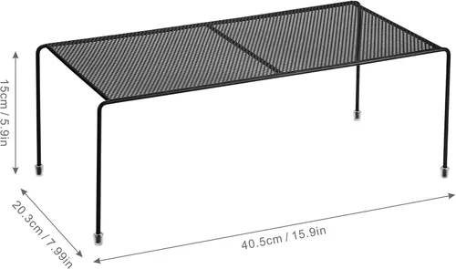 Vista 2 de Lonian Estante organizador de armario de cocina, paquete de 4 estantes de almacenamiento para mostrador de cocina, estante organizador con patas