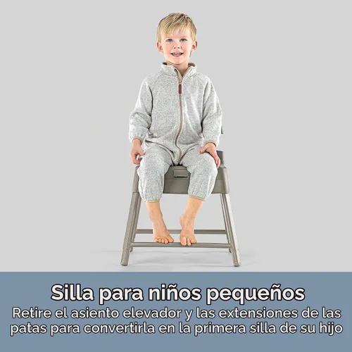 Vista 7 de Chicco Stack Hi-Lo - Silla alta convertible multiusos 6 en 1, reclinables para bebés y niños pequeños, fácil de limpiar, silla alta para bebé Arena