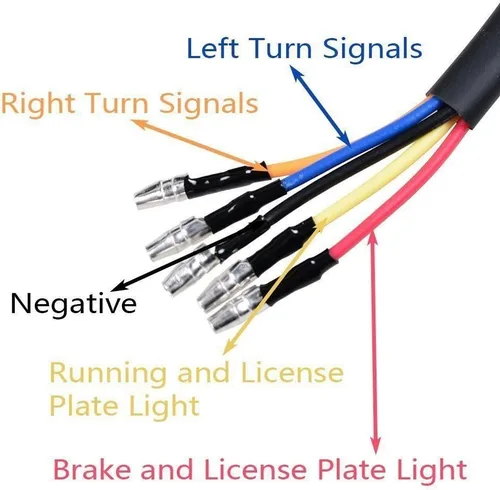 Vista 5 de ZYTC Luz trasera de motocicleta de 40 W 40 LED, luces de freno de funcionamiento integradas, lámpara de señal de giro con soporte de placa de Luz
