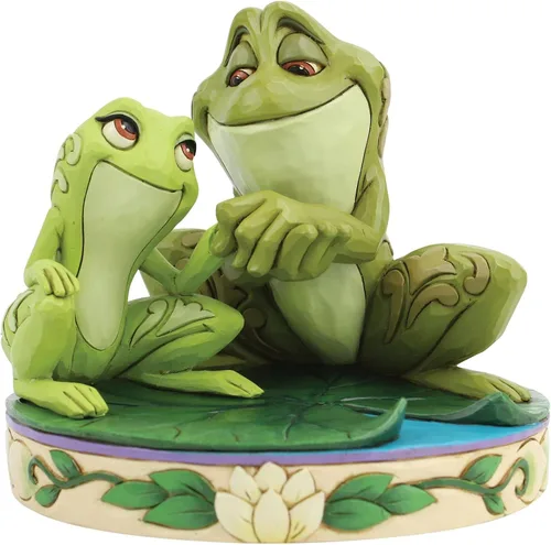 Vista 6 de Enesco Disney Traditions Collection por Jim Shore - Figura decorativa de la princesa y la rana Tiana y Naveen, de resina hecha a mano, pintada a