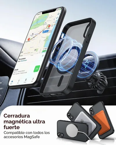 Vista 5 de LeYi Funda para iPhone XR: con protector de pantalla X2 + 2 funda para cámara [compatible con MagSafe] Funda protectora magnética i iphoneXR