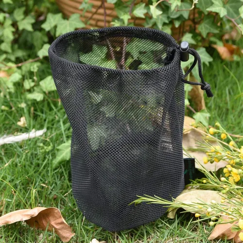 Vista 8 de usharedo BVP01 - Bolsa de malla de nailon, 5 unidades, negro M), BVP01-M