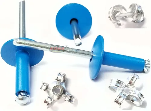 Vista 4 de Remaches Pop de aluminio negro plano de 3/16 "cabeza grande explosión de plátano Peel Back Fasteners .125 - .560 Grip Range