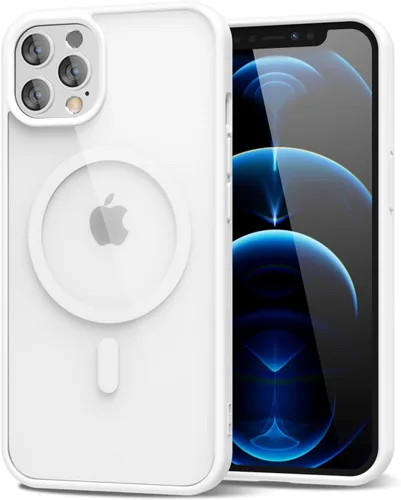 Vista 227 de oakxco Funda magnética transparente compatible con Magsafe, bonita funda delgada y transparente de poliuretano termoplástico no amarillenta, carcasa